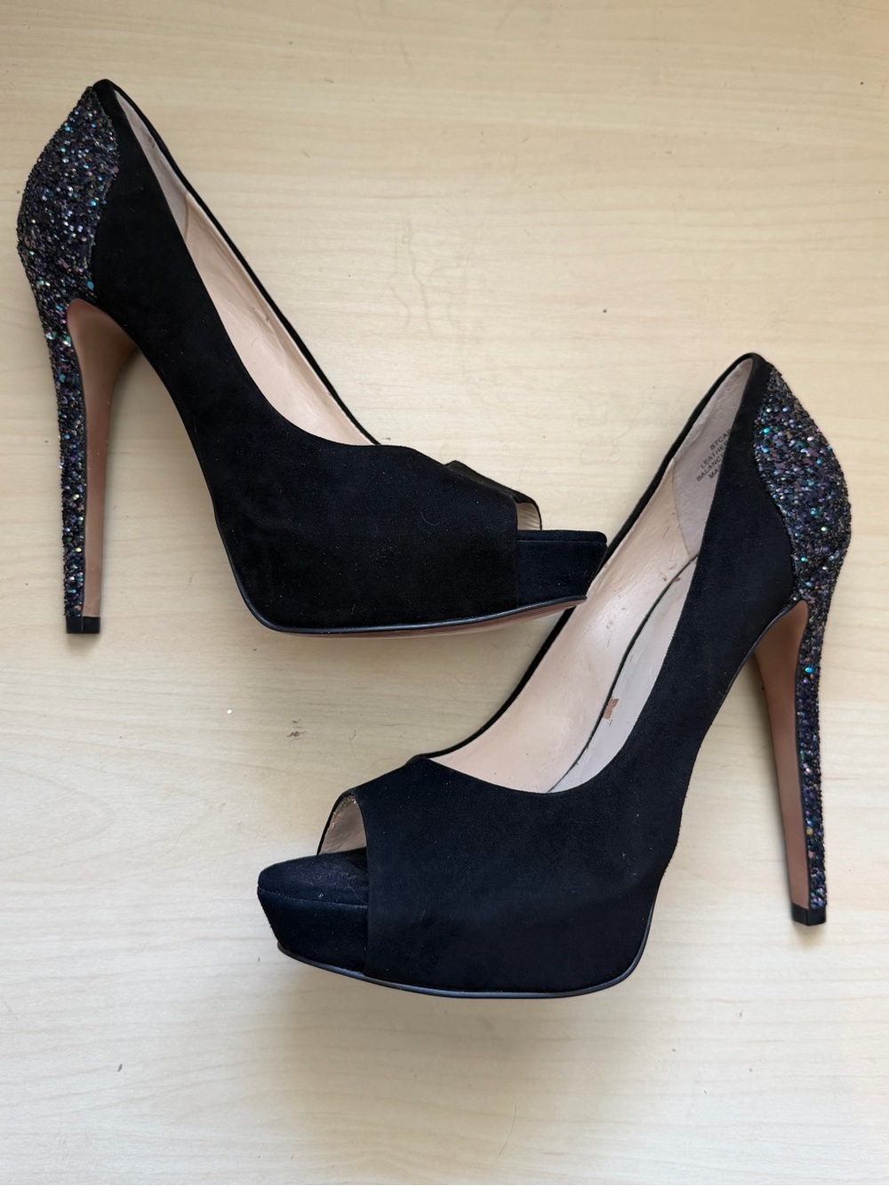💐BOUTIQUE 9💐 Suede Purple Glitter Pumps - Picture 5 of 13